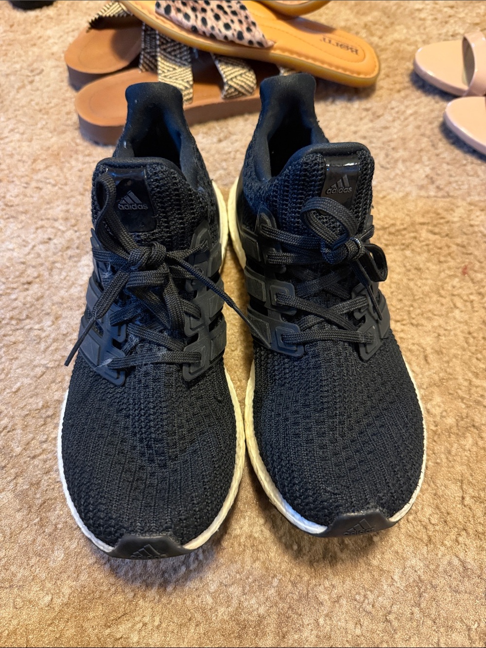 adidas Black Knit women’s Sneakers with White Midsole